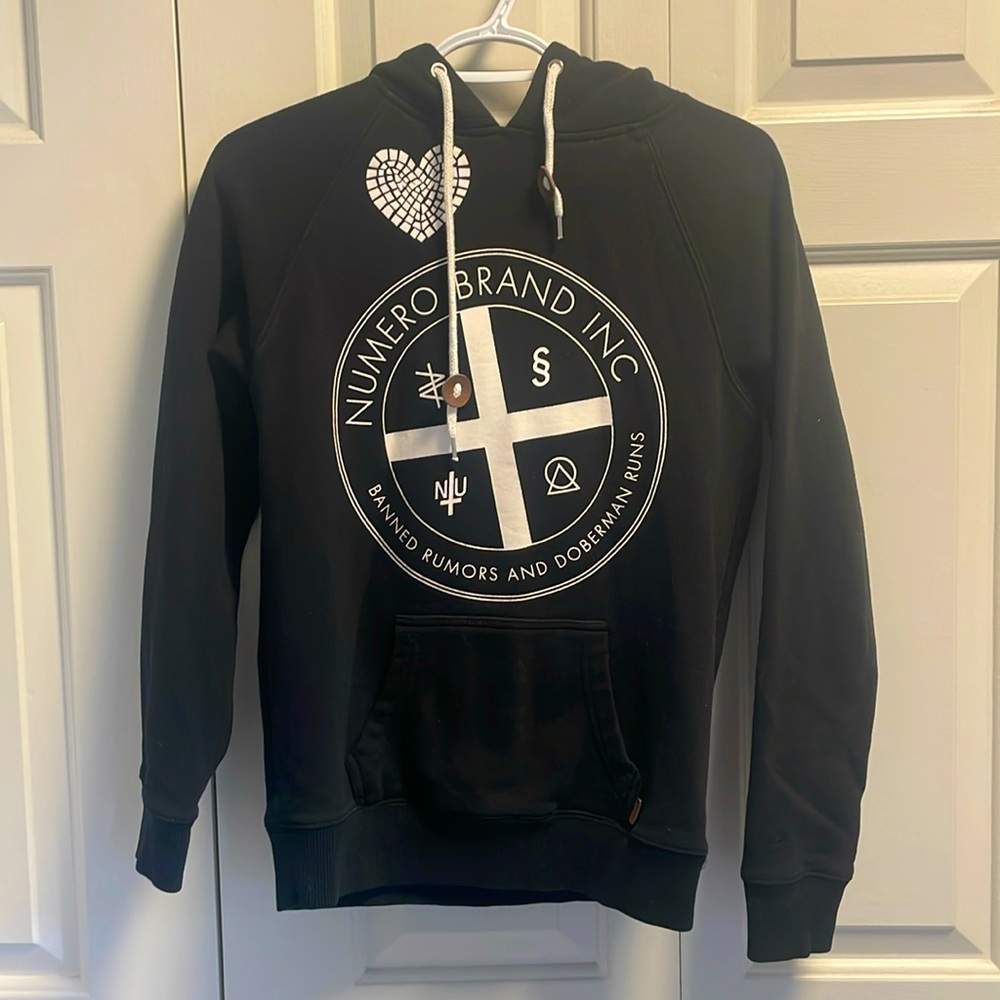 Black Numero Hoodie, Size XS